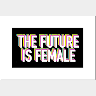 THE FUTURE IS FEMALE Neon Rainbow Posters and Art